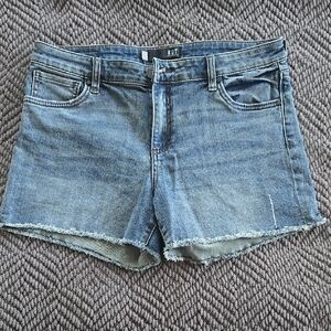Kut from the Kloth Blue Jean Shorts with Frayed Hem